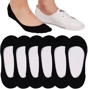 4 to 8 Pairs Ultra Low Cut No Show Socks Women Invisible for Flats and Dress Shoes Liner Socks with Non-Slip Heel Grips