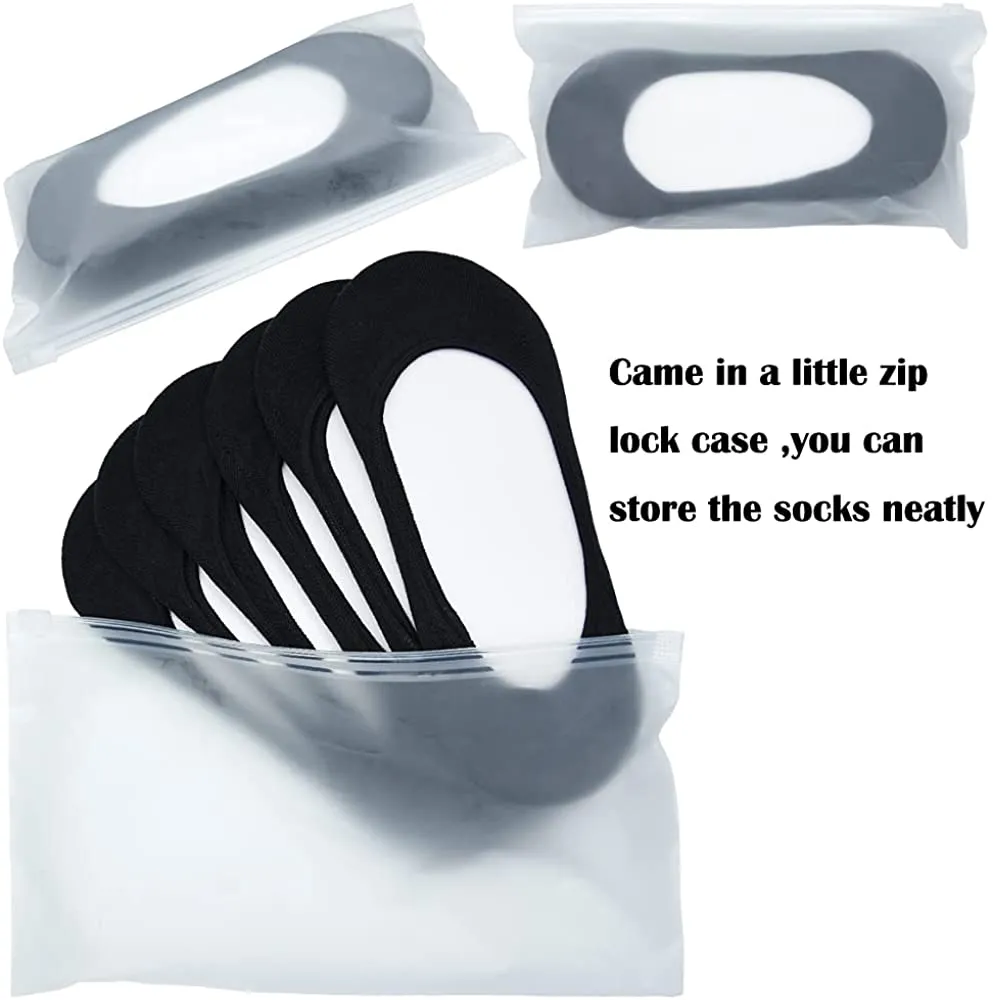 4 to 8 Pairs Ultra Low Cut No Show Socks Women Invisible for Flats and Dress Shoes Liner Socks with Non-Slip Heel Grips