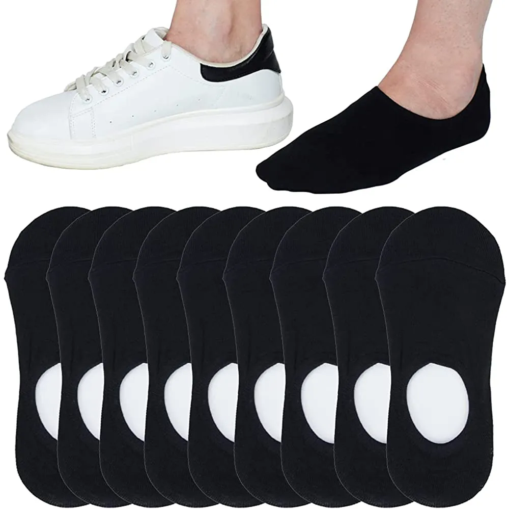 4 to 8 Pairs Ultra Low Cut No Show Socks Women Invisible for Flats and Dress Shoes Liner Socks with Non-Slip Heel Grips