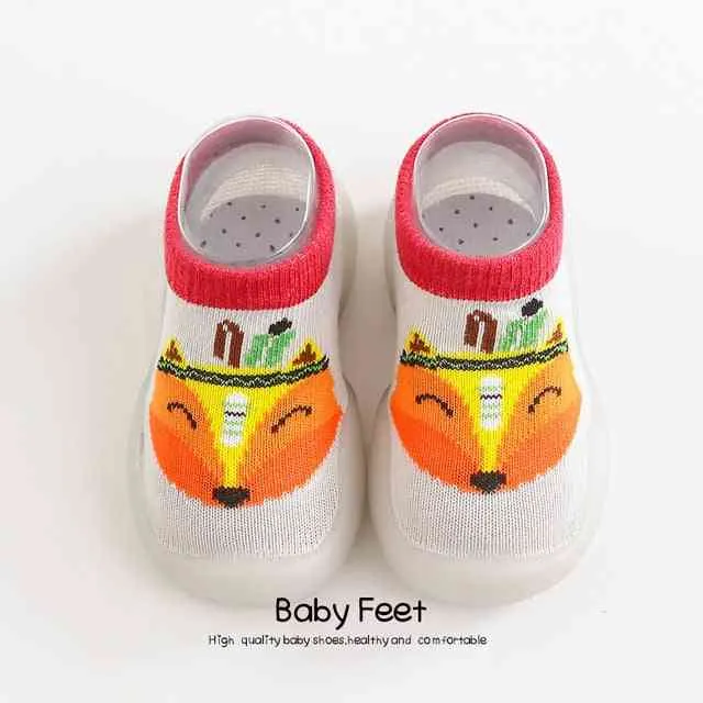 Animal Sock Shoes - Gray Fox