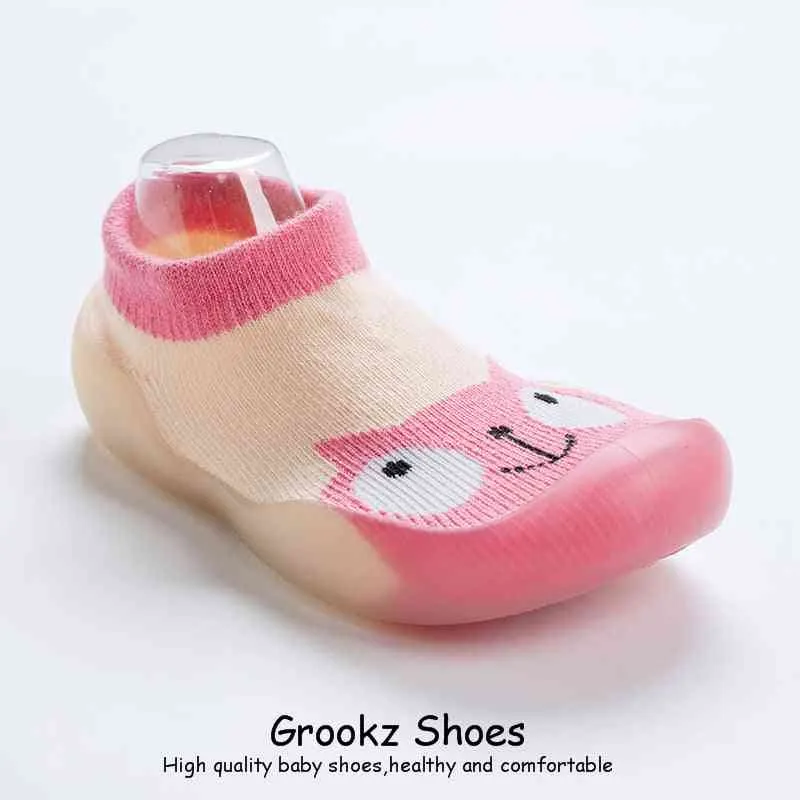 Animal Sock Shoes - Pink Cat