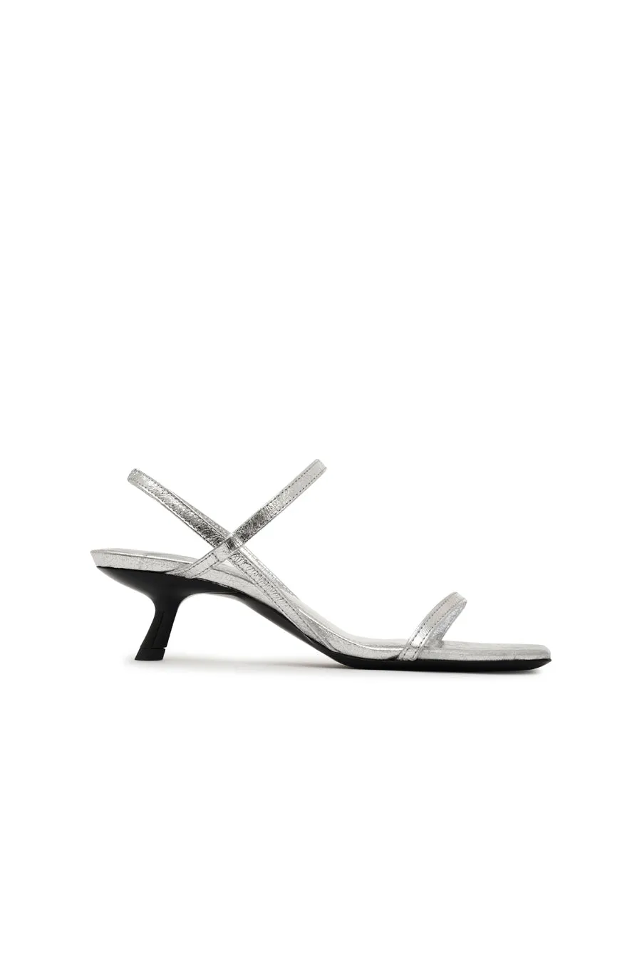 Anine Bing - Hilda Heeled Sandals in Silver