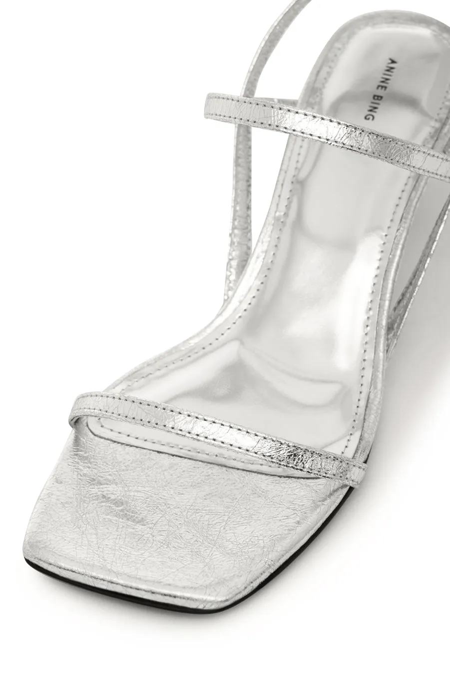 Anine Bing - Hilda Heeled Sandals in Silver