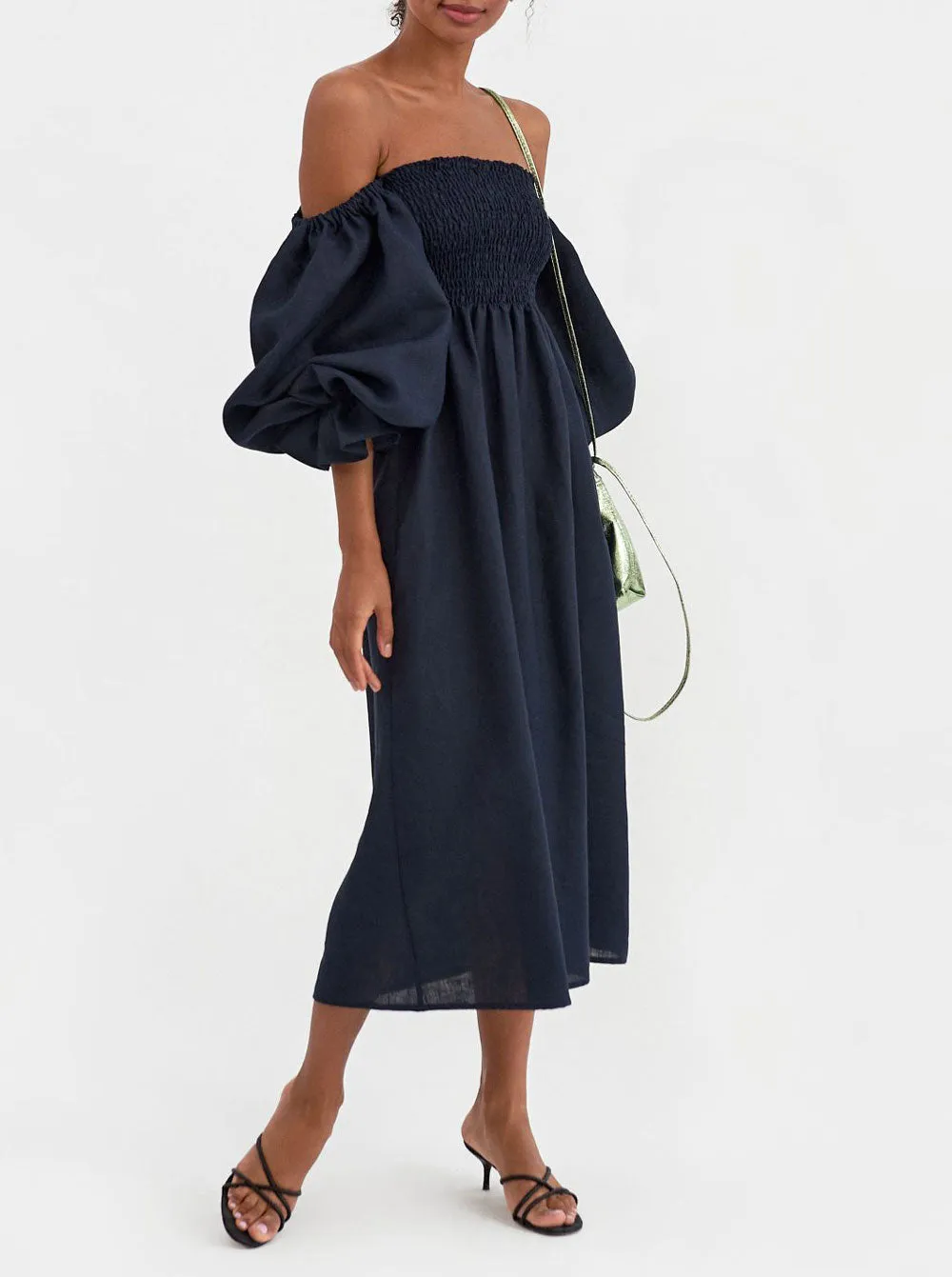 Atlanta Midi Dress - Navy