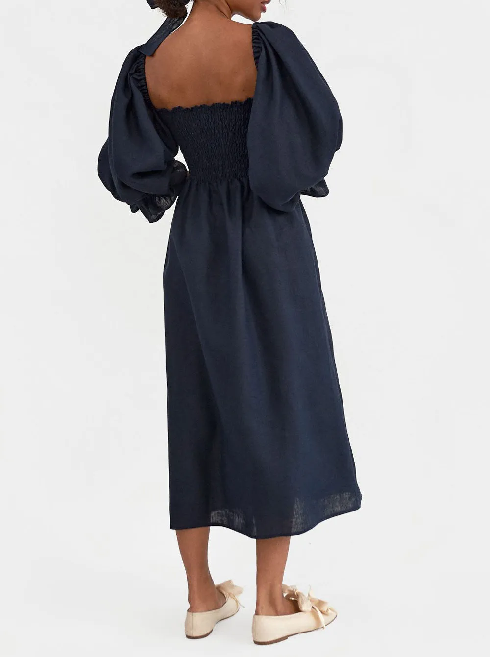 Atlanta Midi Dress - Navy