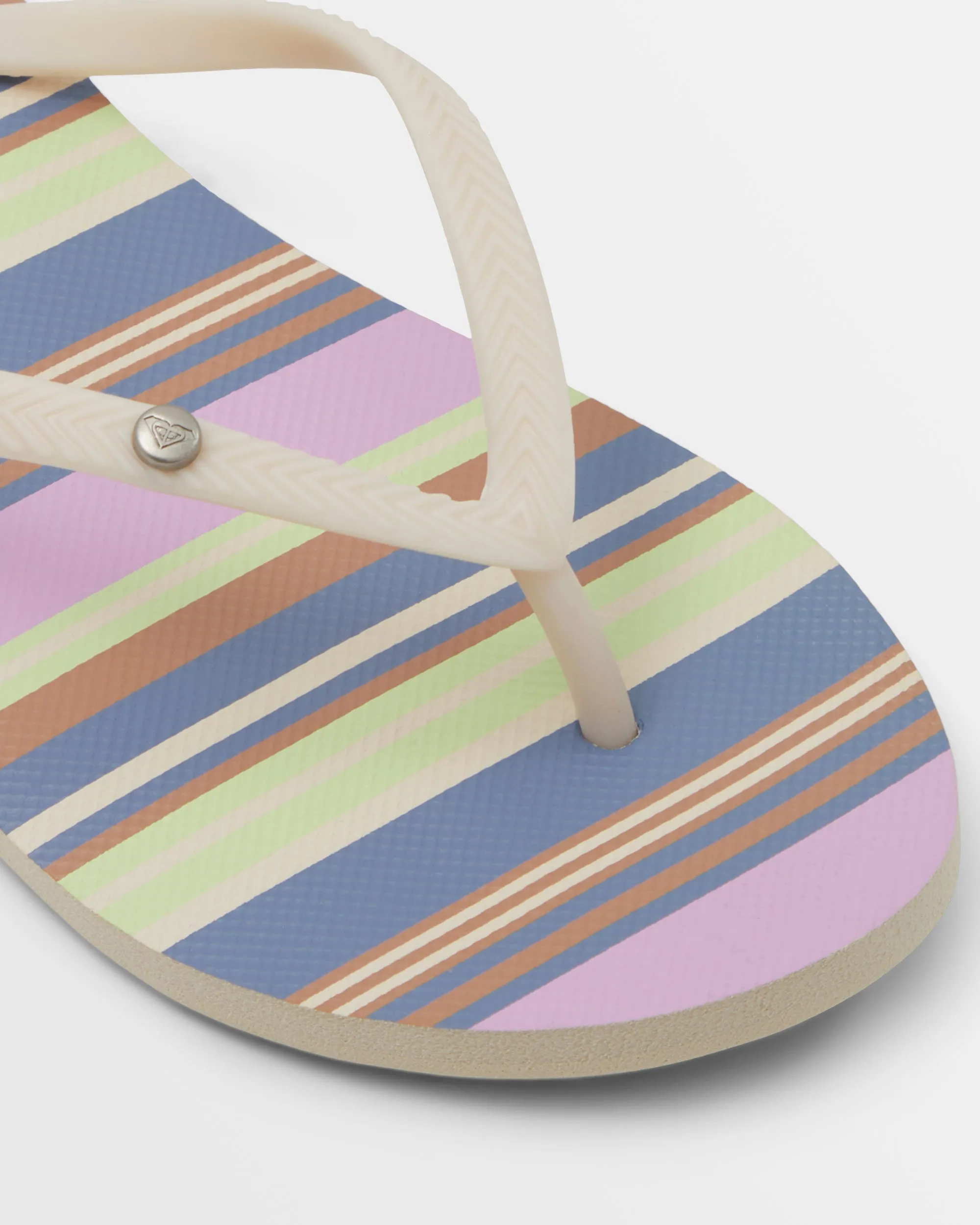 Bermuda Print Sandals - Stripe Print