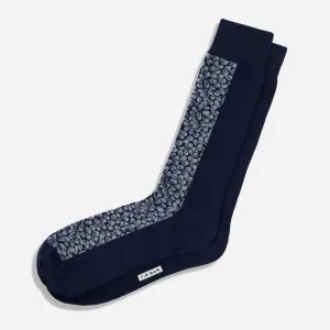 Bloom Floral Navy Dress Socks