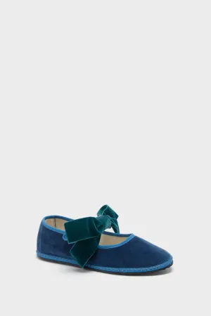 Blue Bow Strap Delfina Mary Janes