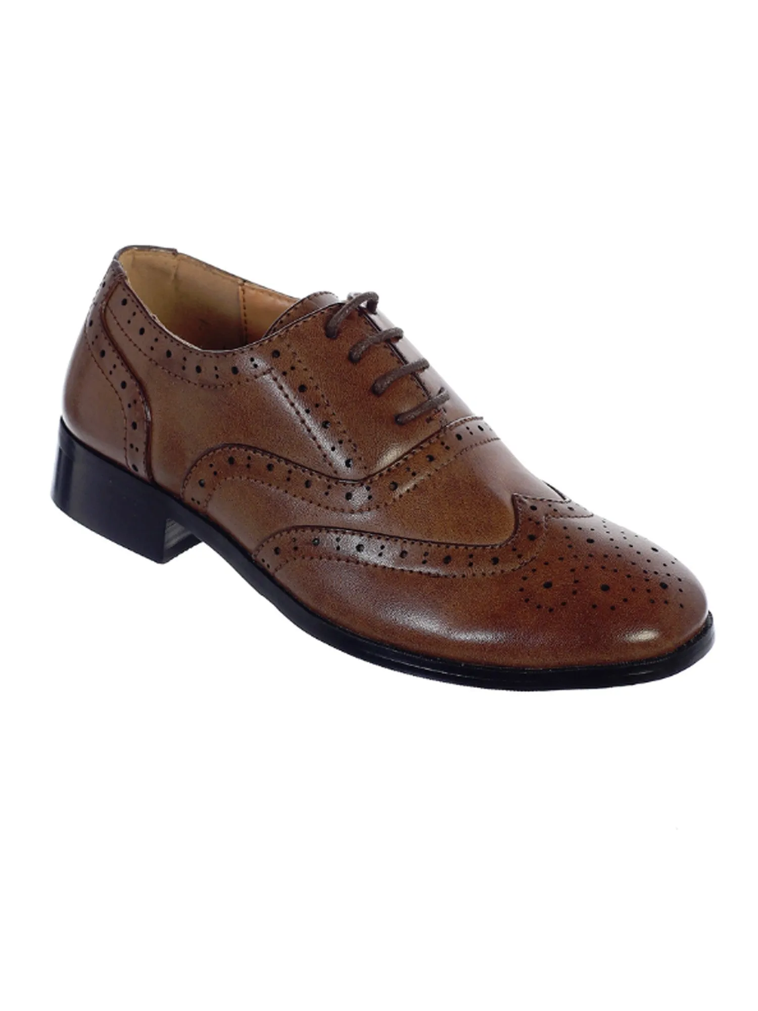 Boys Brown Wingtip Oxford Shoes 11-5 Kids