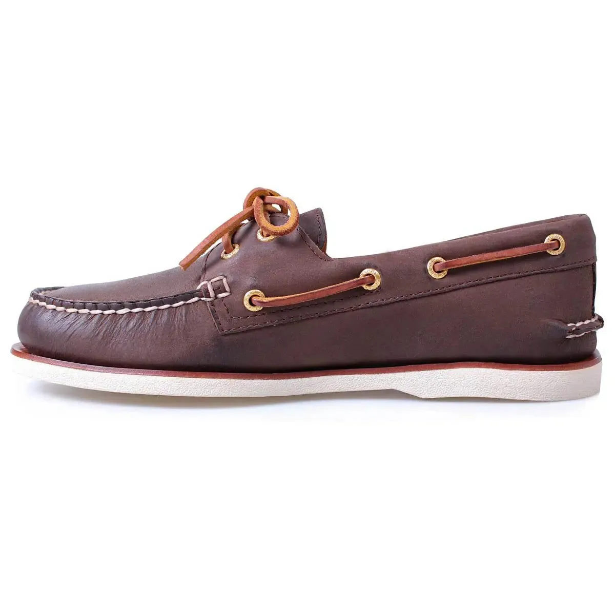 Brown Leather Gold Cup Boat Shoe