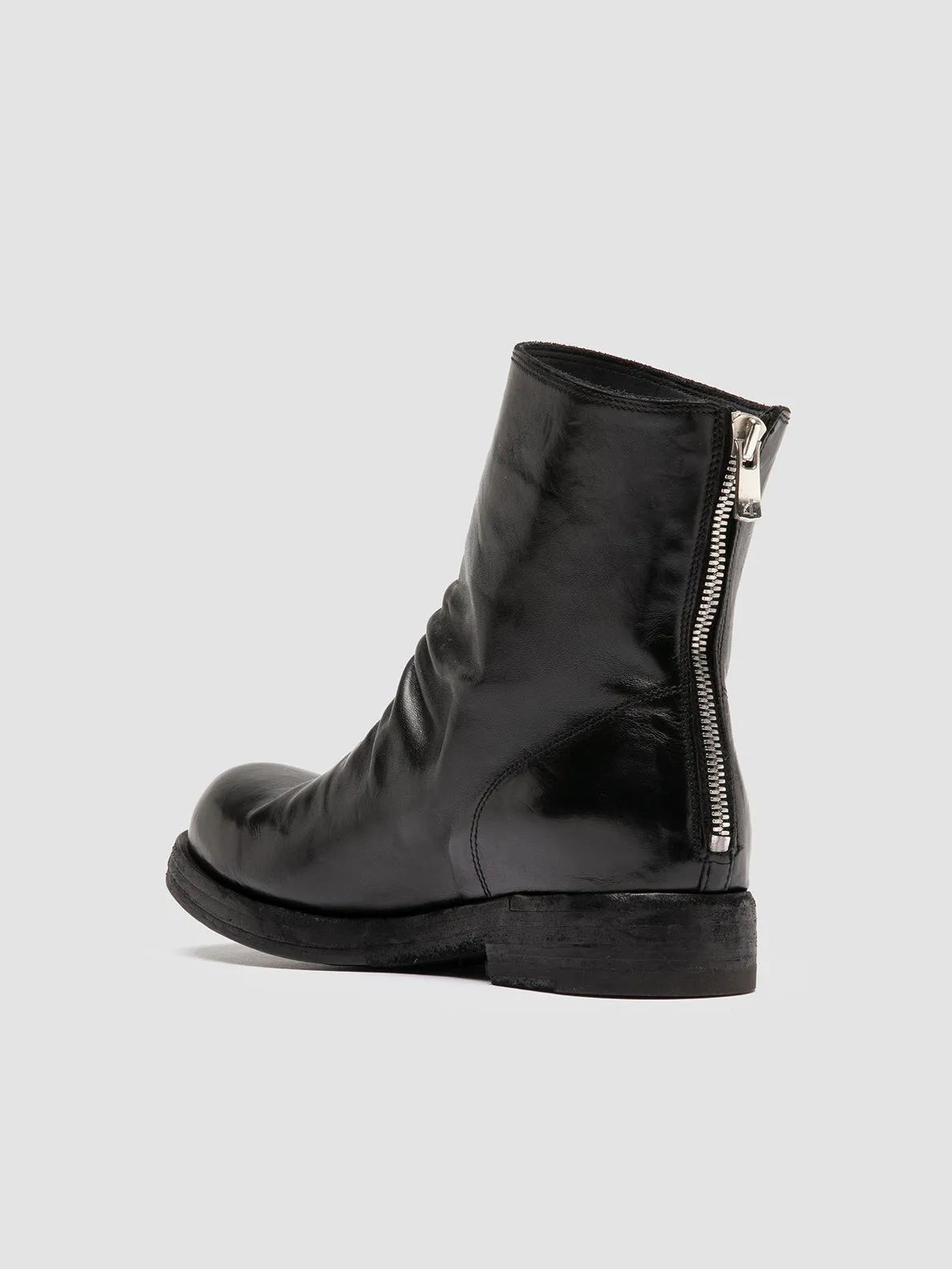 BULLA DD 303 - Black Leather Zipped Boots