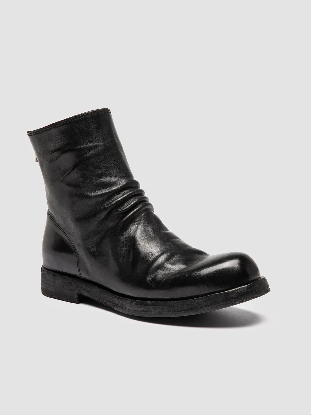 BULLA DD 303 - Black Leather Zipped Boots