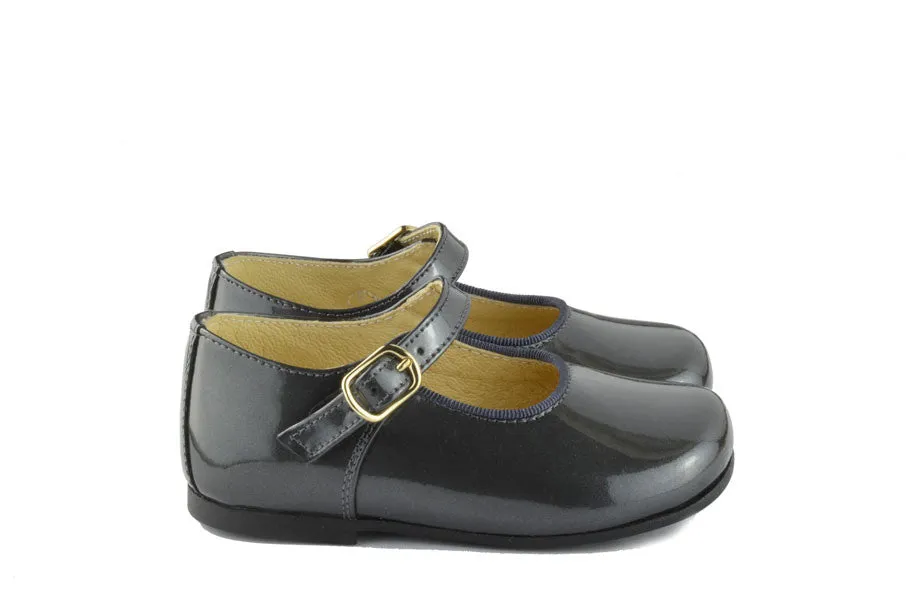 Clarys Girls Charcoal Grey Mary Jane