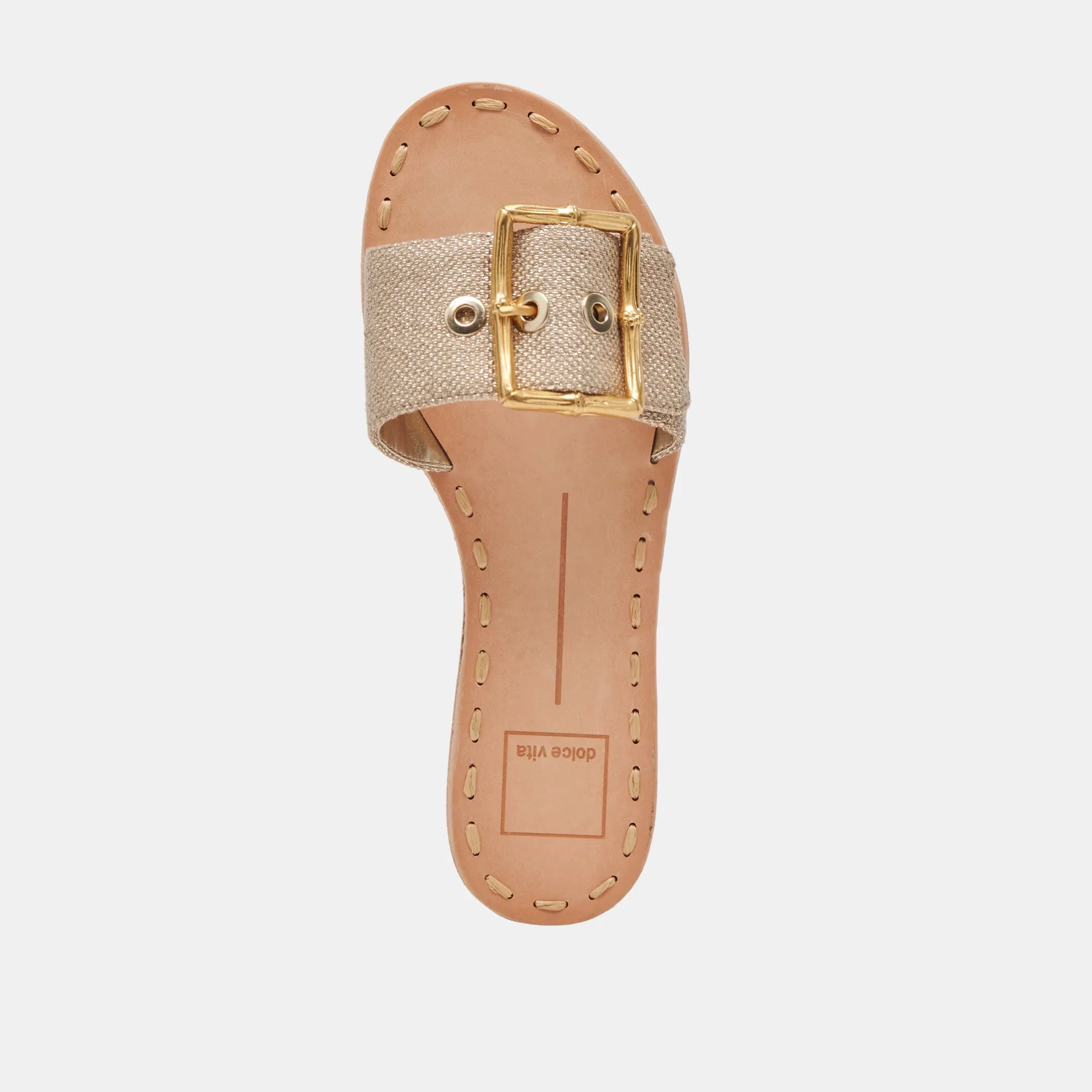 DASA SANDALS LIGHT GOLD RAFFIA