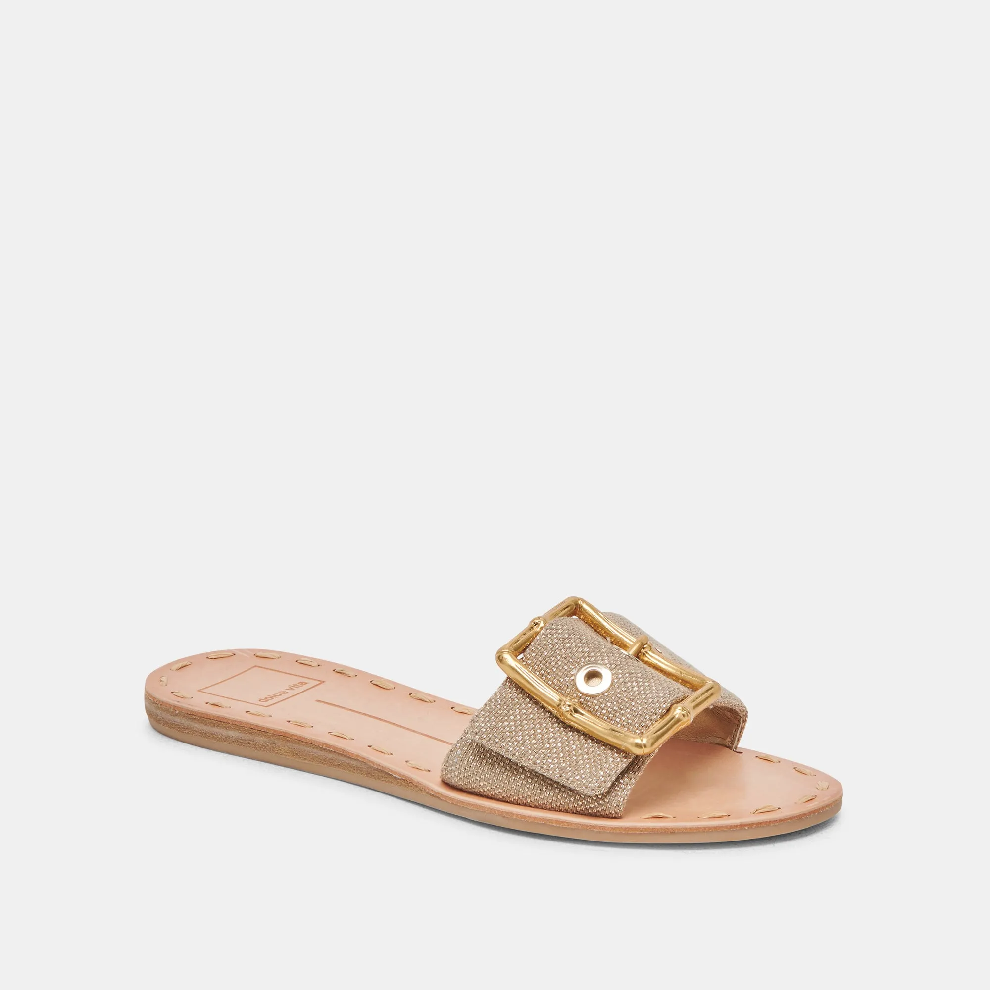 DASA SANDALS LIGHT GOLD RAFFIA