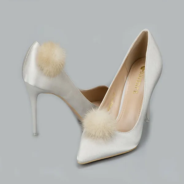 Elegant Pompom Shoe Clip - 5cm