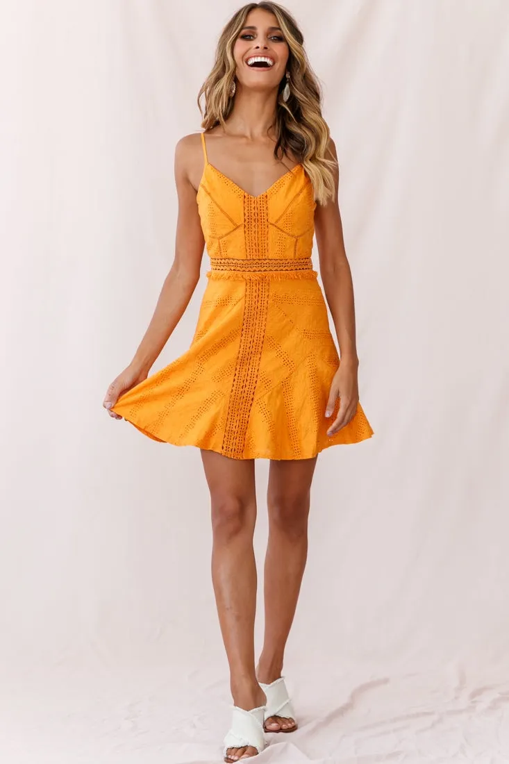 Eugenie Cami Strap Embellished Sun Dress Sunset