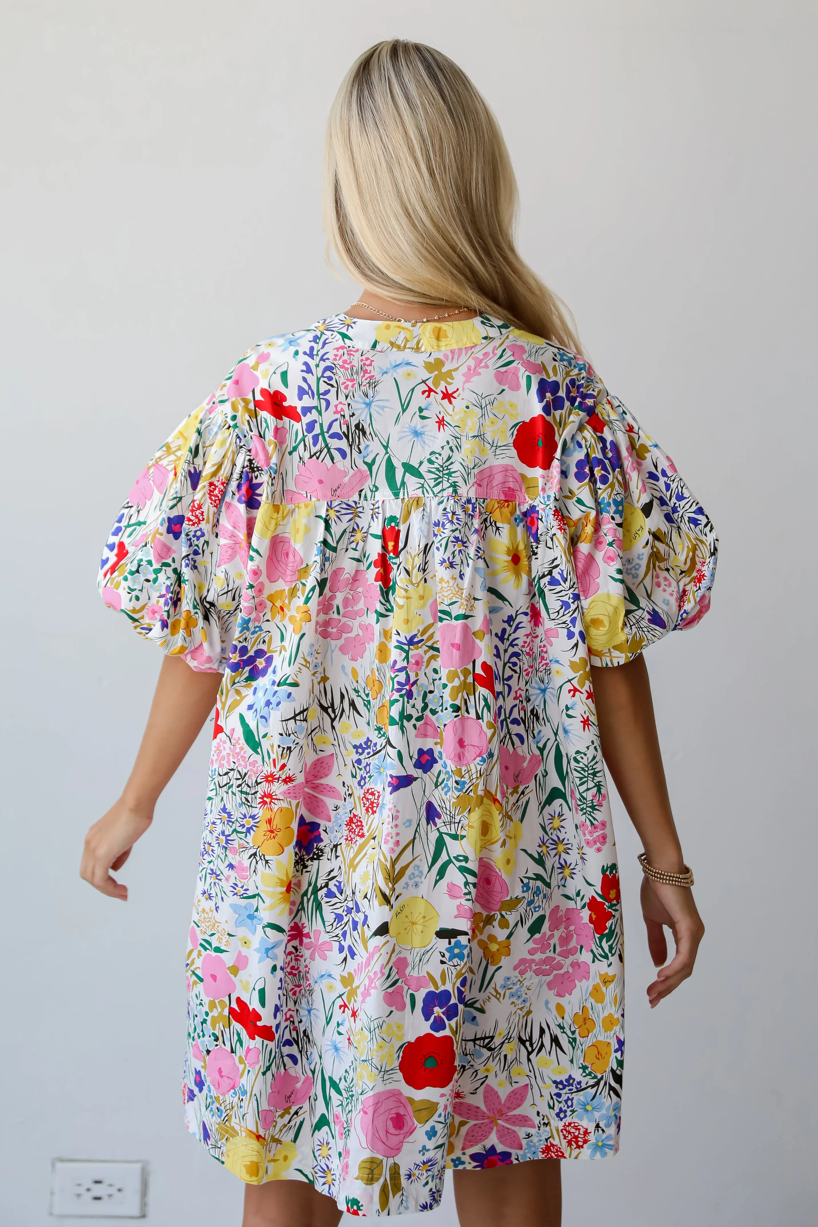 FINAL SALE - Breezy Catch Multicolored Floral Mini Dress