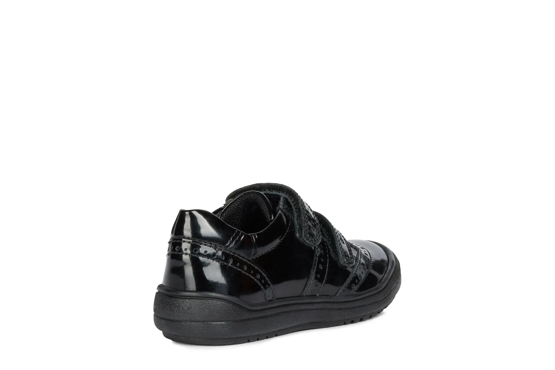 Geox Hadriel Girls Black Patent School Shoe