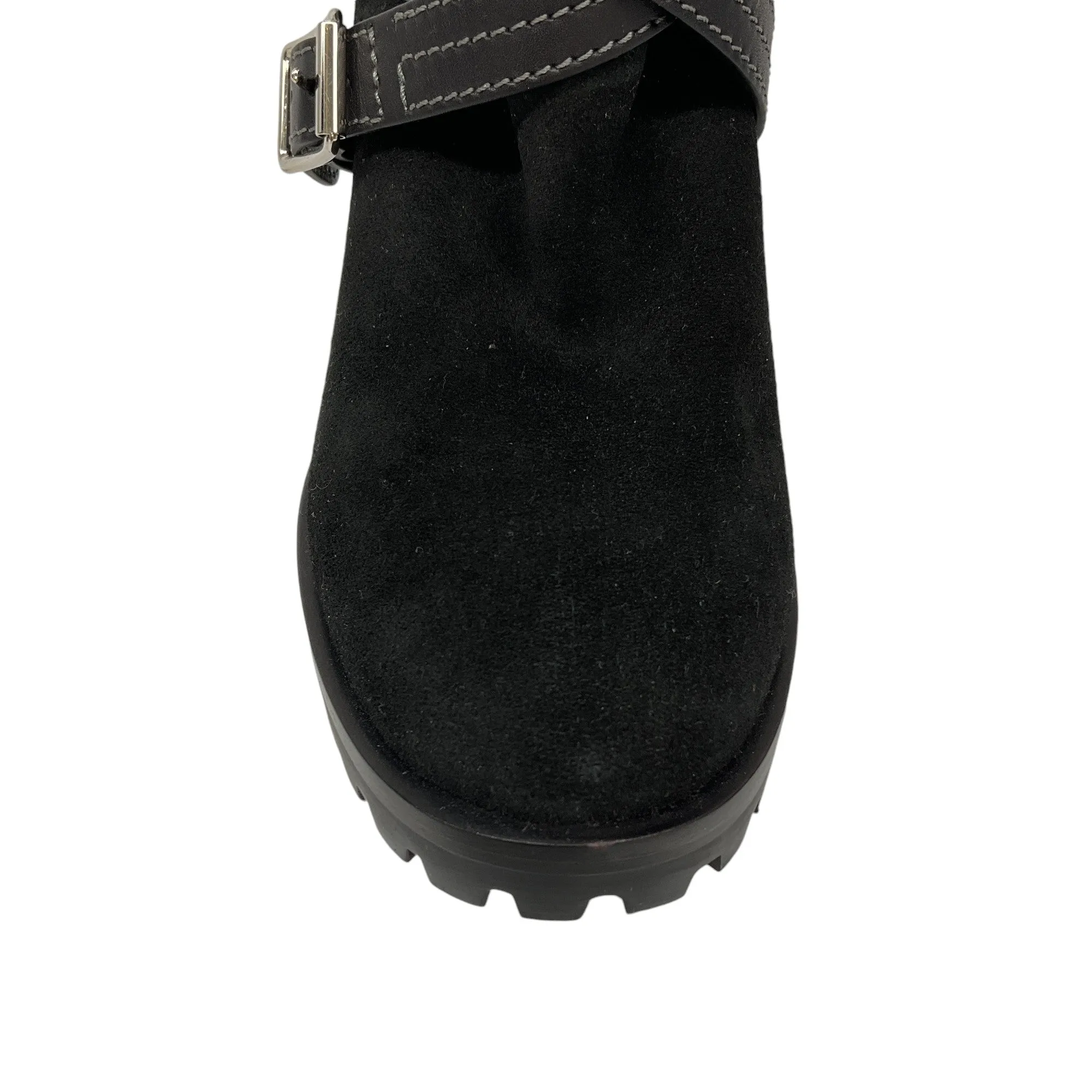 Gianvito Rossi Black Shearling Lined Suede Boots