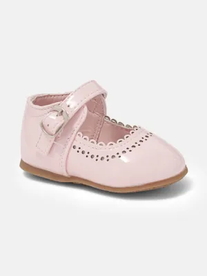 Girls Elegant Hard Soled Shoe Debbie - Baby Pink