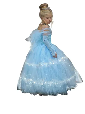 Girls Magical Glass Slipper Princess Costume Dress