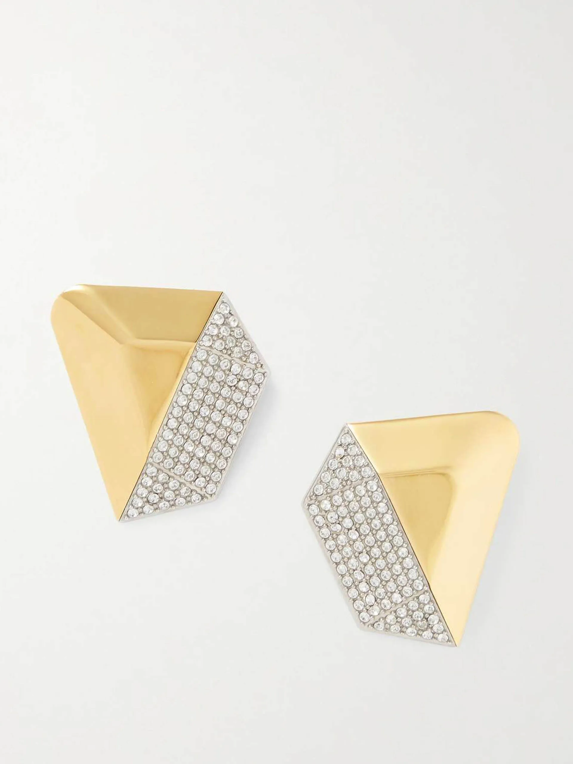 Gisele silver and gold-tone crystal earrings