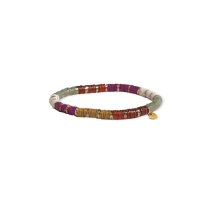 Grace Gold Stripe Stretch Bracelet - Port