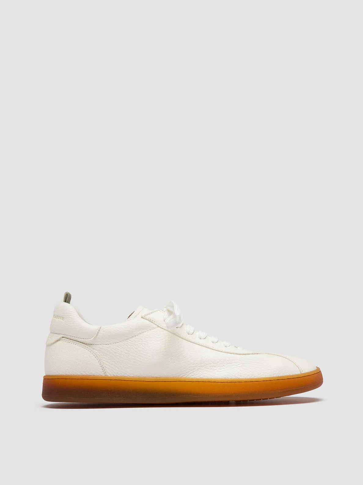 HALO 001 - White Leather Low Top Sneakers