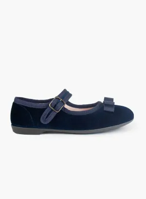 Hampton Classics Lana Party Shoes in Navy Velvet