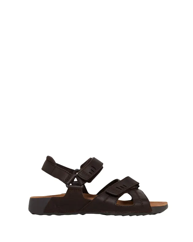 Hush Puppies Mens Brown Hems Comfort Shoes Slide Sandals