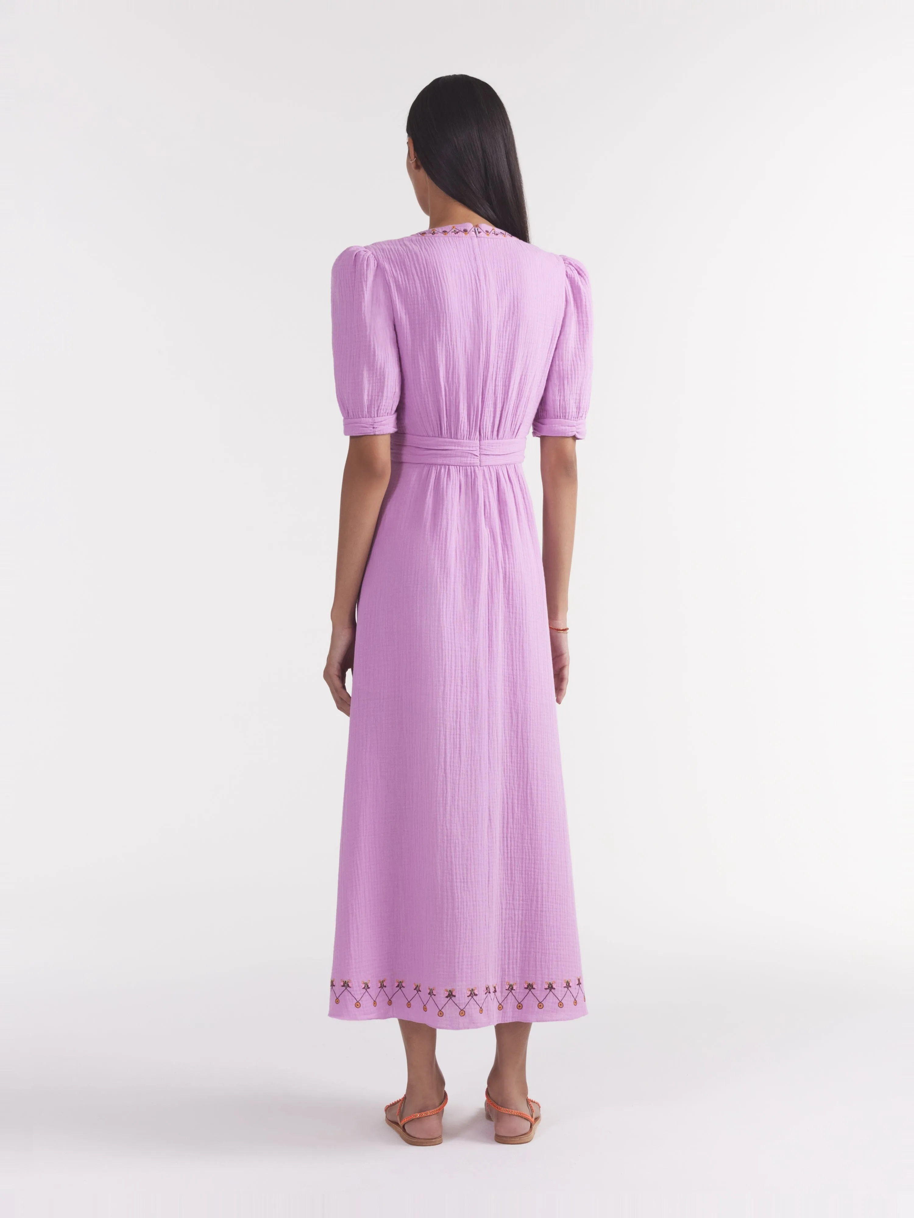 Jamie Tie B Dress in Soft Lilac Marigold