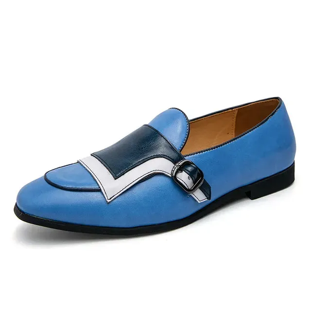 Luxury Blue Elegant Leather Loafers