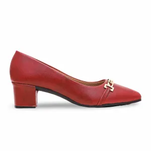 Maroon Winter Court Shoes WN7474