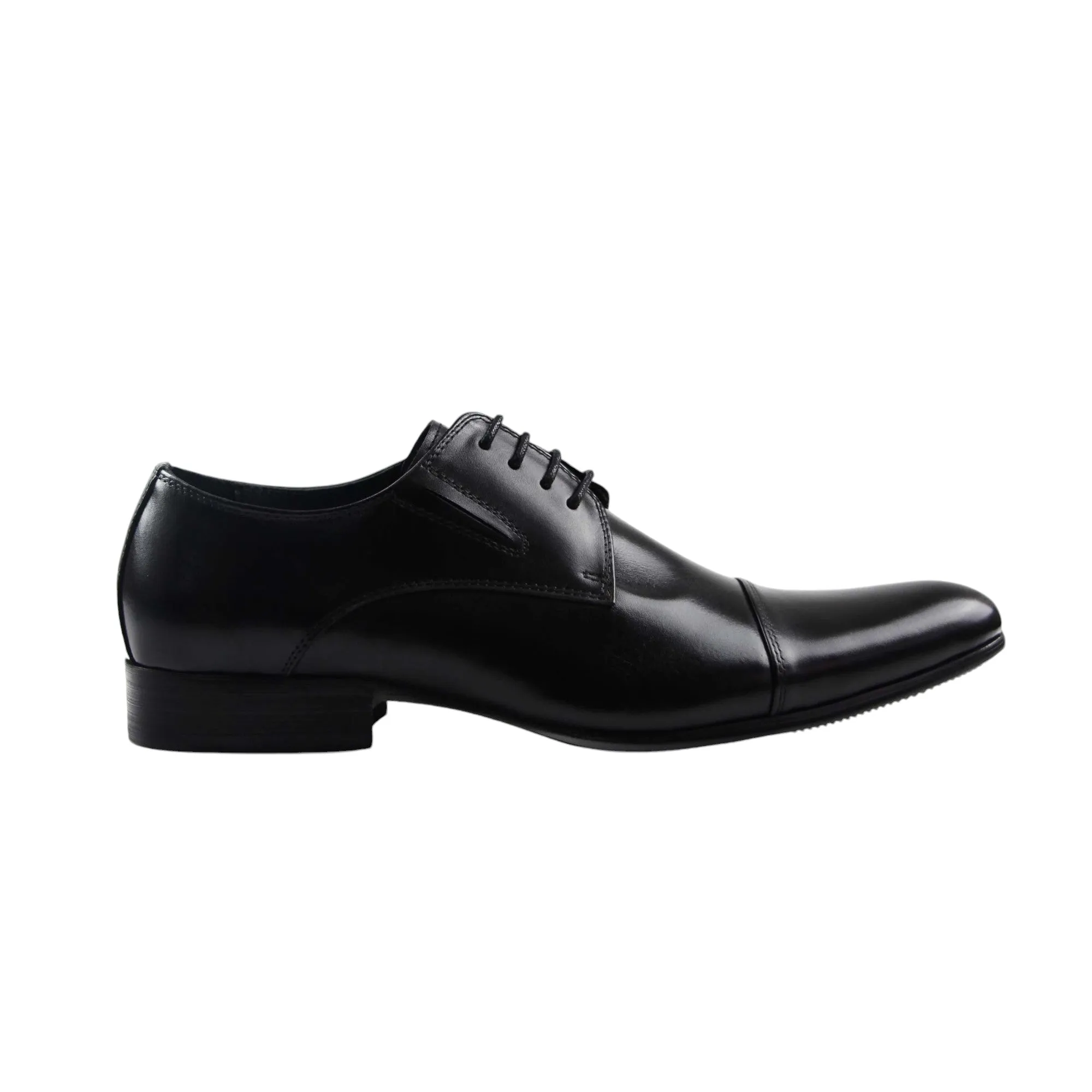 Mens Zasel Castro Black Leather Lace Up Work Formal Dress Wedding Shoes