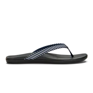 Olukai Women's Ho'Opio Sandal - Trench Blue/Stripe 20294-DEZP