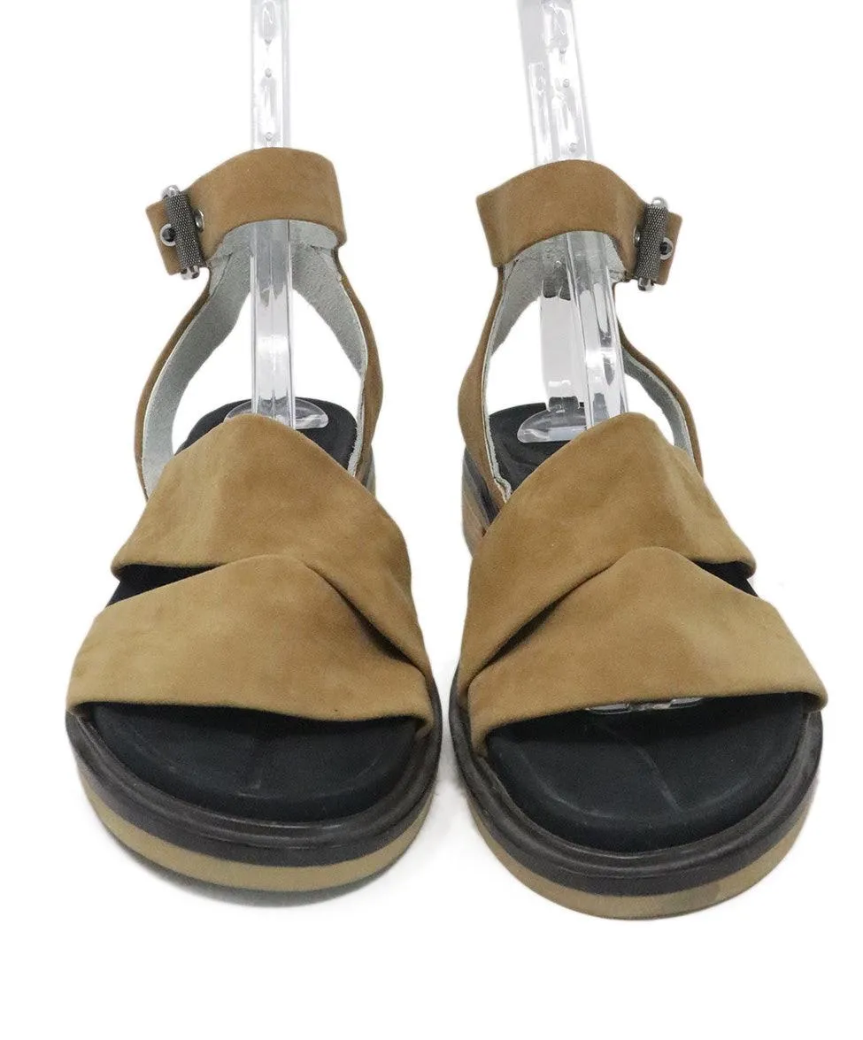 Rag & Bone Tan & Black Suede Sandals sz 9