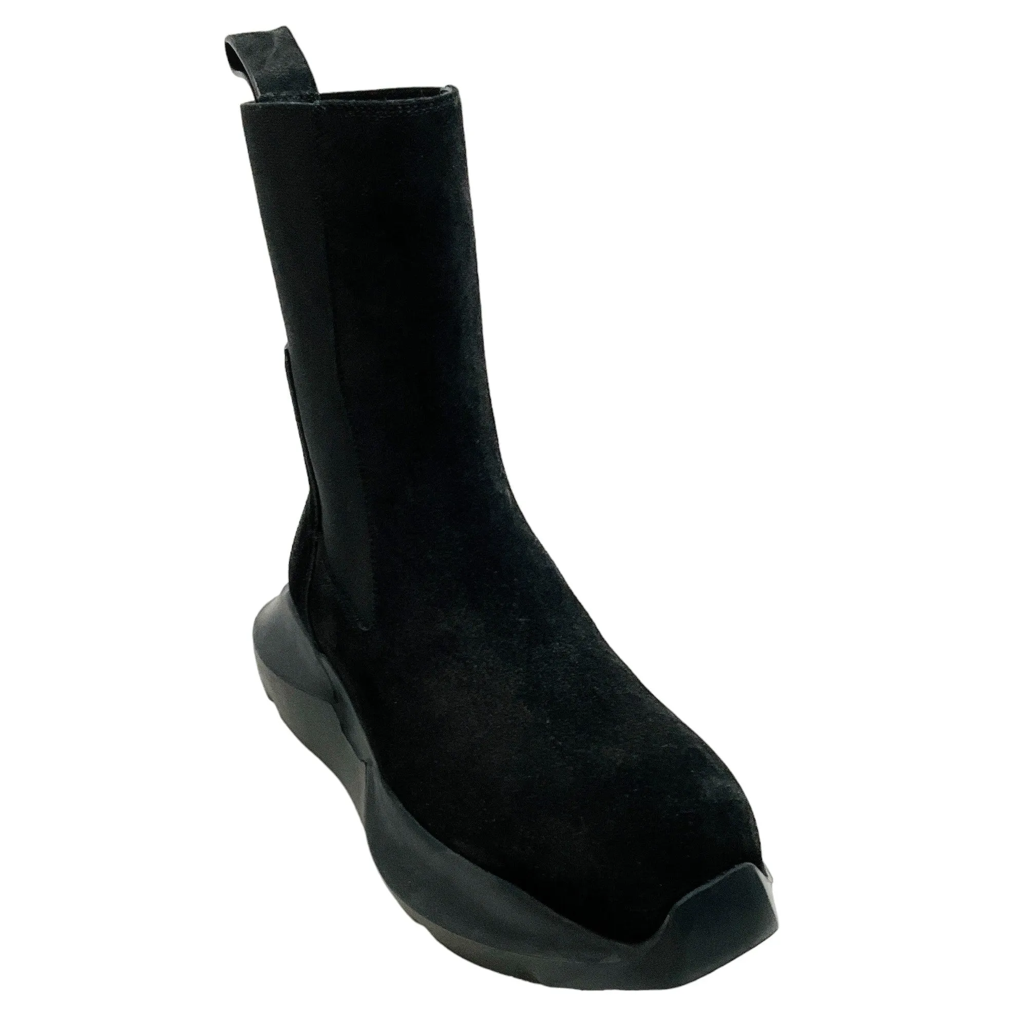 Rick Owens Black Suede Geth Beatle Booties