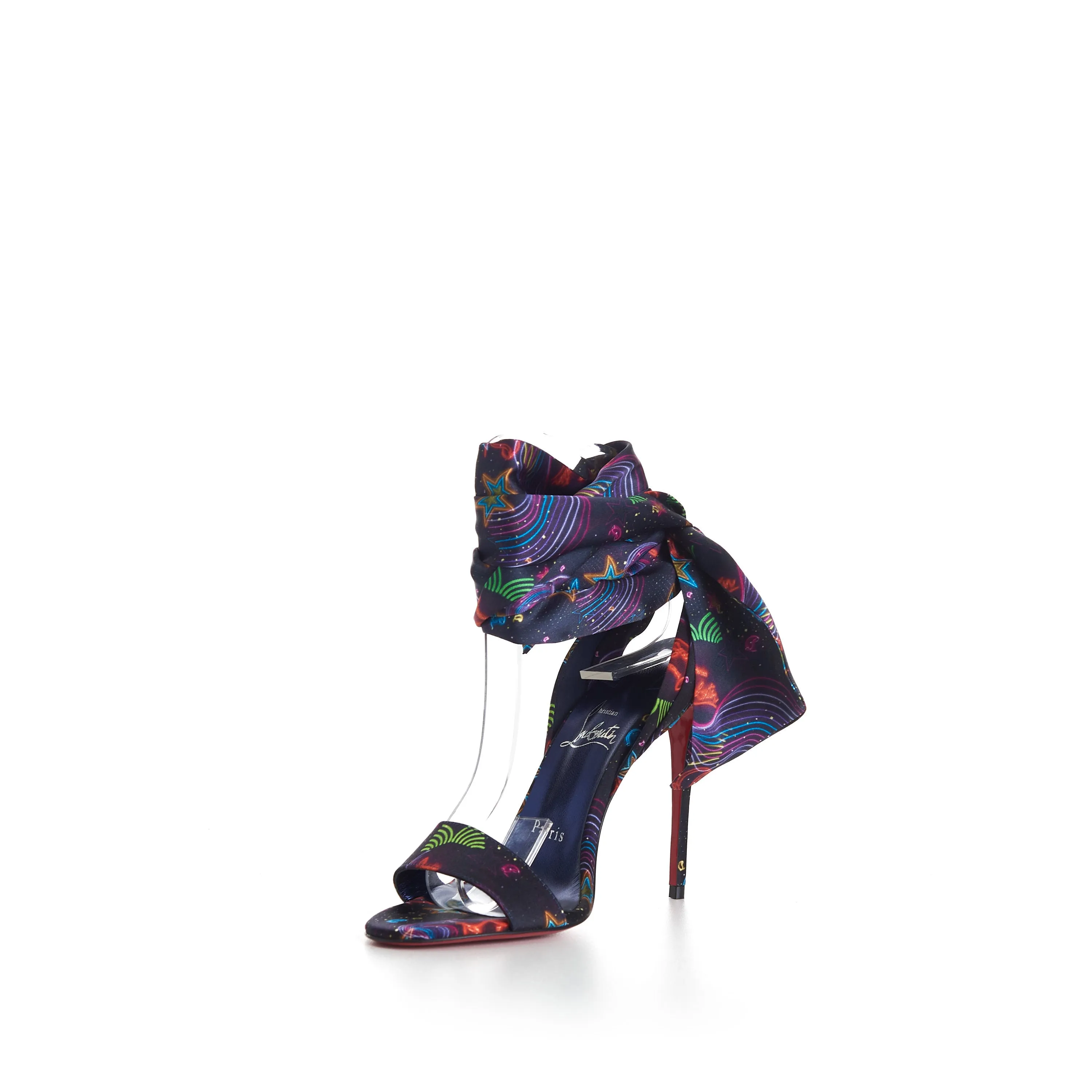 Sandale Du Désert 100 Sandals In Multicolor Crepe Satin Starlight Print