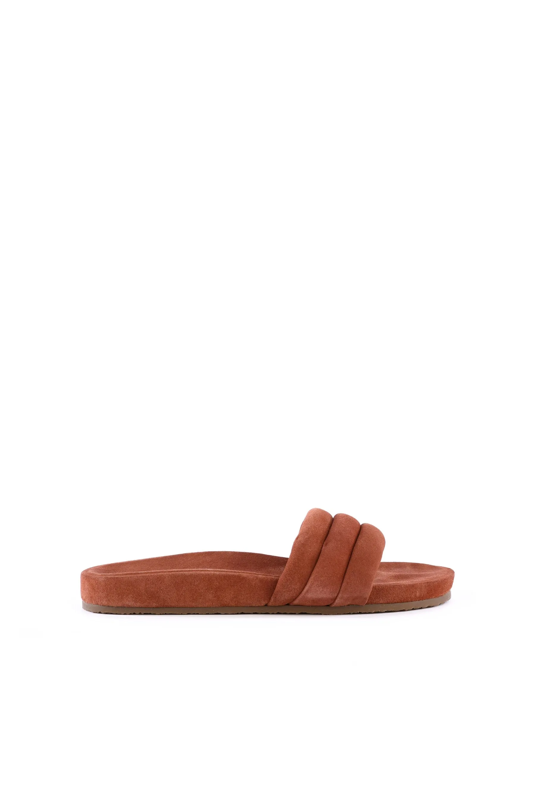 Terracotta Suede Low Key Slide