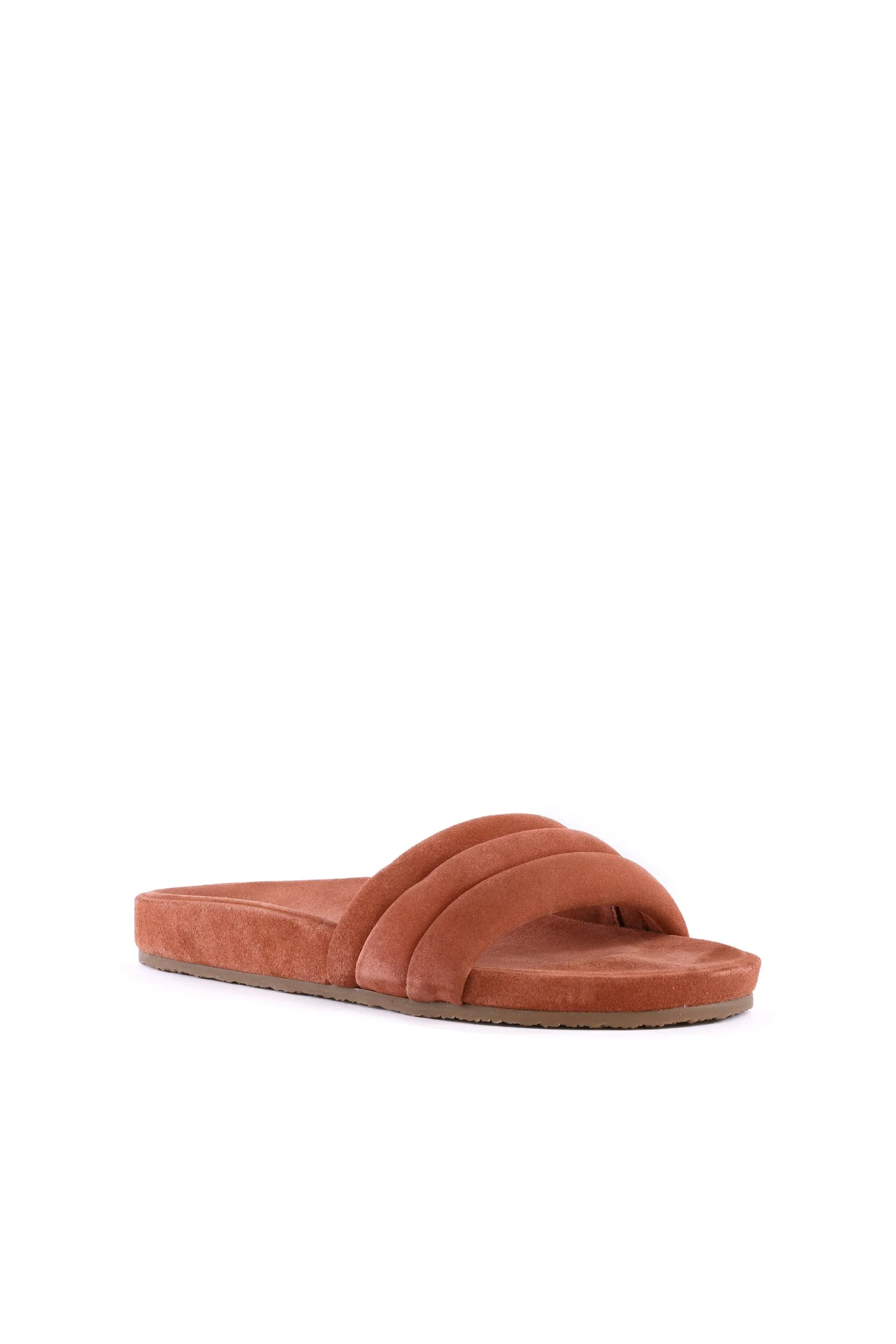 Terracotta Suede Low Key Slide