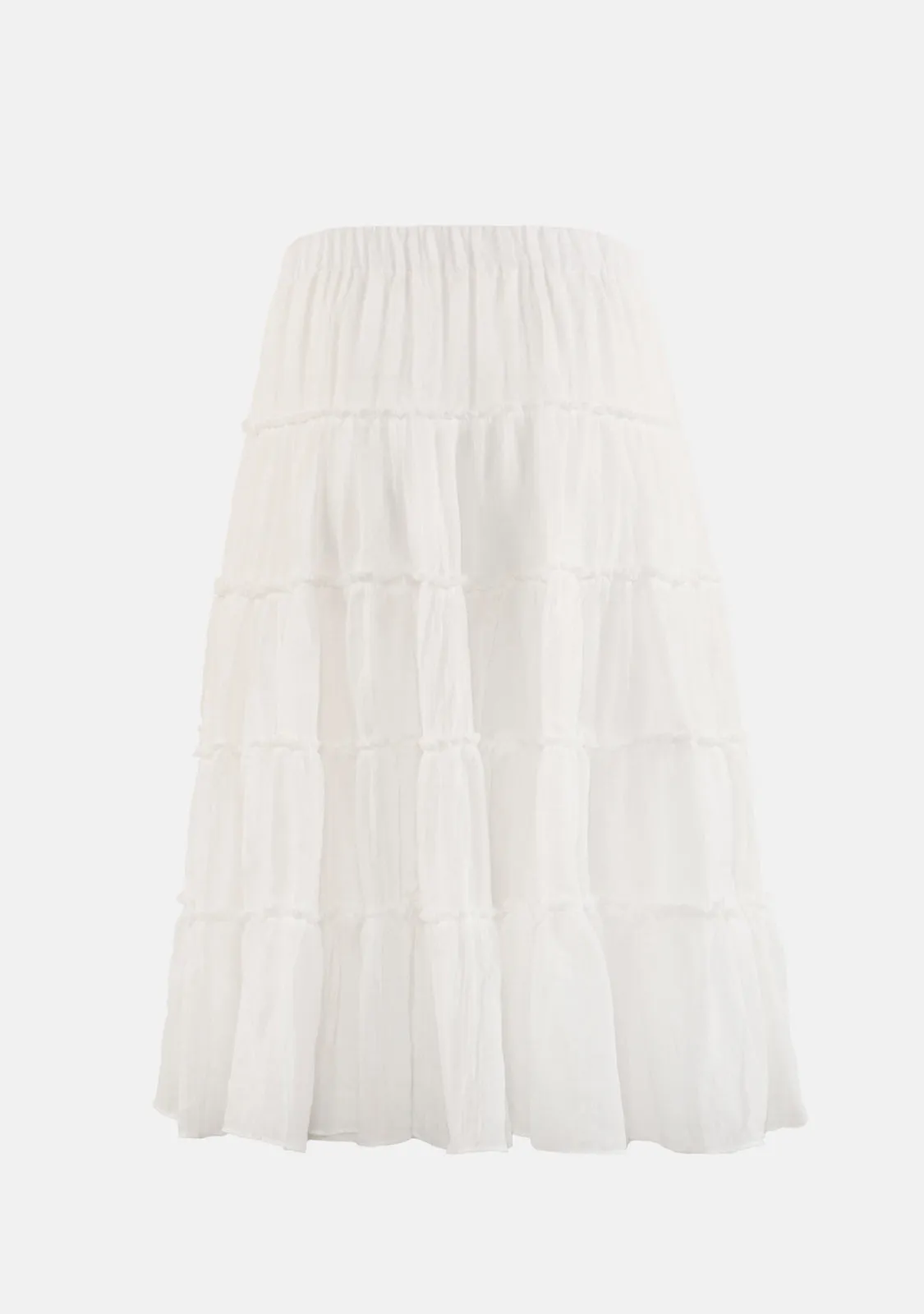 Tiered Midi Skirt